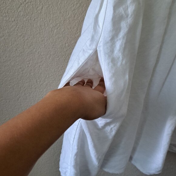 🩵Gap Modern Minimalist Coastal White Sleeveless Mini Dress w/Pockets Size 2 - Picture 8 of 12